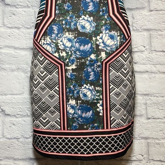 Jealous Tomato Mixed Print Short Sleeve Bodycon Dress Size Medium - Picture 6 of 12